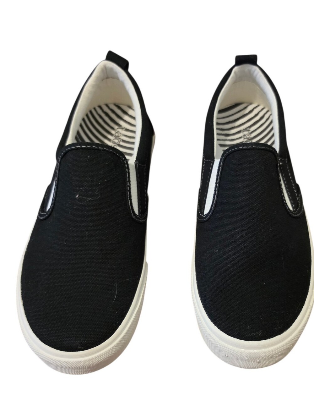 Taos Black Slip-On Canvas Shoes - 8